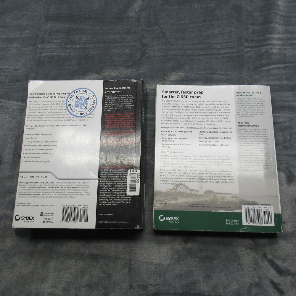2 Books‎ ISC CISSP Certification Exam Study Guide Official Practice Tests - Picture 15 of 16
